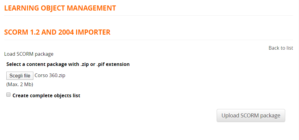 loman scorm upload